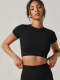 Short Sleeve Seamless Yoga Top | Quick-Dry, Four-Way Stretch | RestWellActive